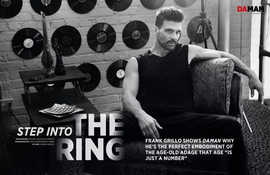 Frank Grillo of Marvel's Captain America Civil War in Shirt by t alexander Wang, trousers by hugo Boss