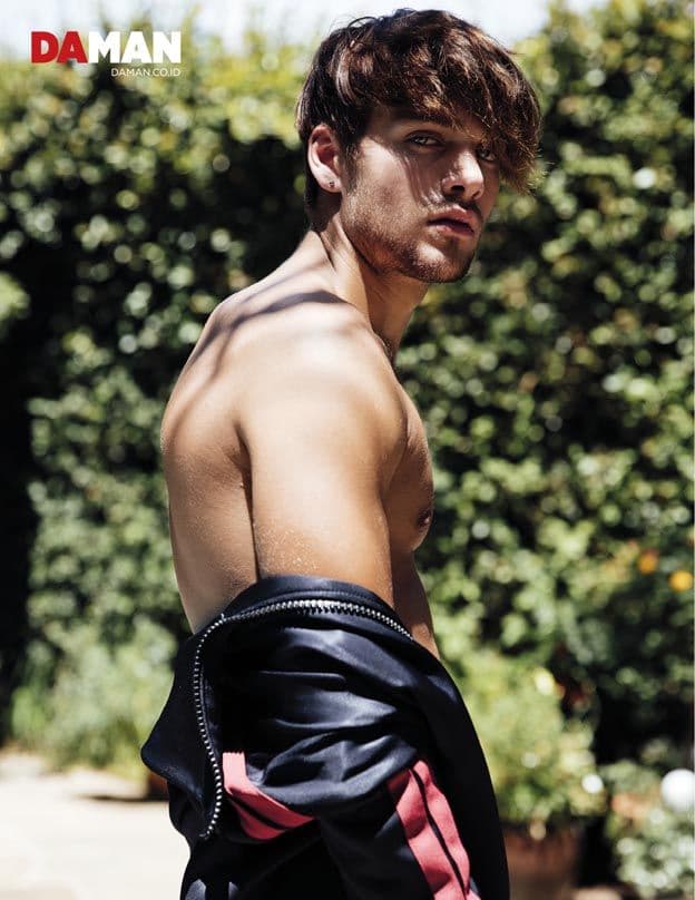 Dylan Sprayberry of Teen Wolf in Jacket by Burberry