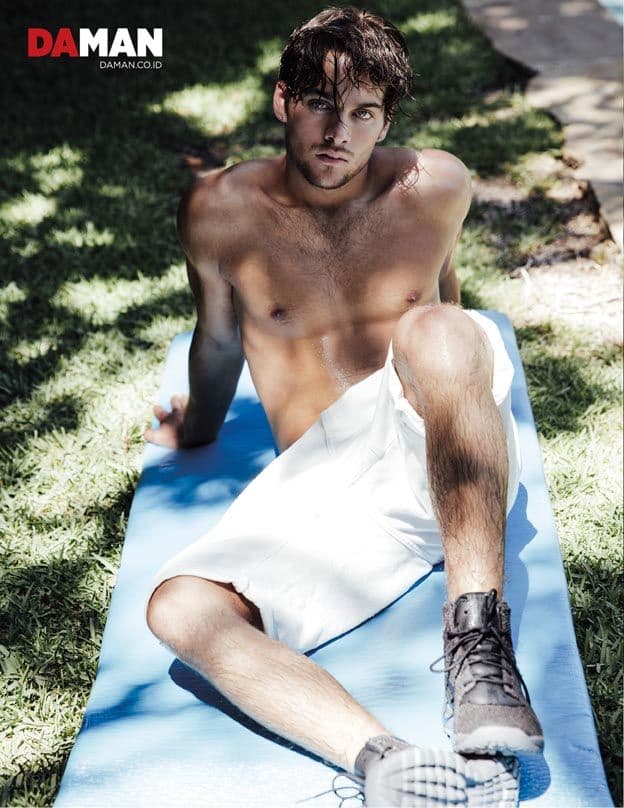Dylan Sprayberry of Teen Wolf in Shorts by g-Star raW, shoes by Nike