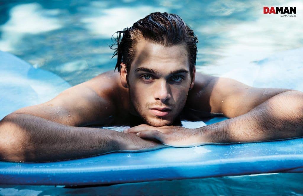 Dylan Sprayberry of Teen Wolf in oil-free moisturizer by Baxter of california