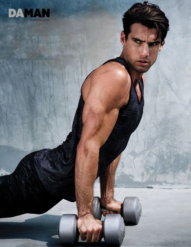 Mitchell Wick in Tank top and shorts by Under Armour