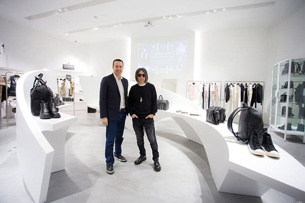 Christopher Kilaniotis (president of Louis Vuitton South Asia) and Hiroshi Fujiwara