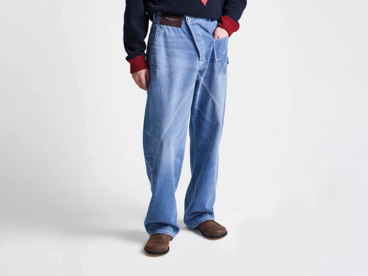 Twisted Workwear Denim Jeans In French Blue