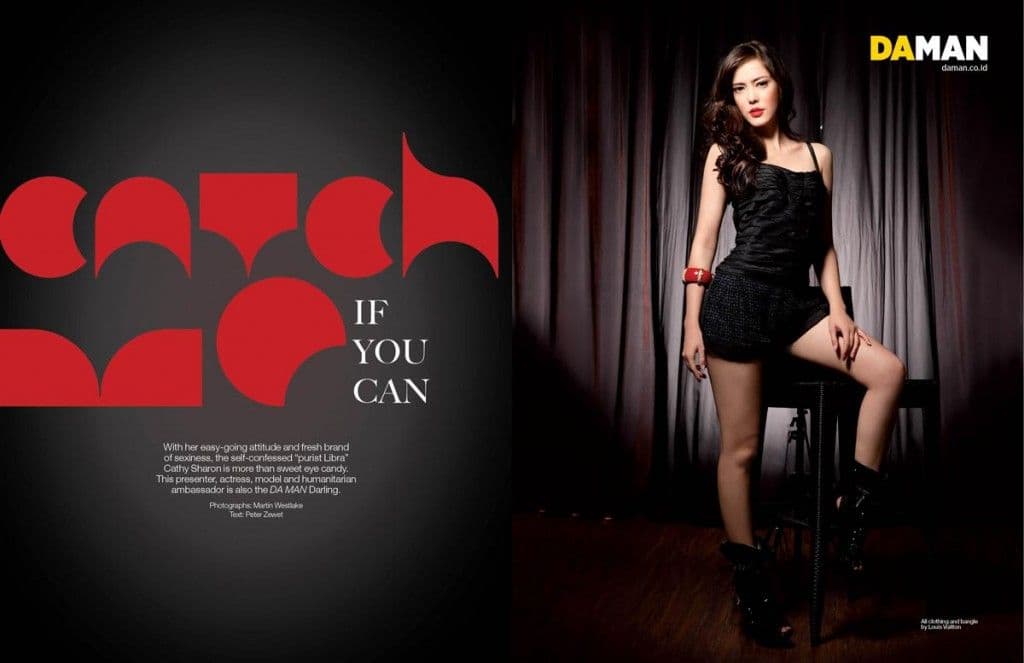 cathy-sharon for DA MAN full fashion feature spread 1