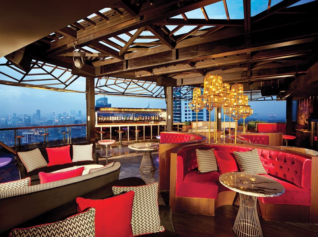 Rooftop bars in Jakarta, the Cloud Lounge & Living Room.