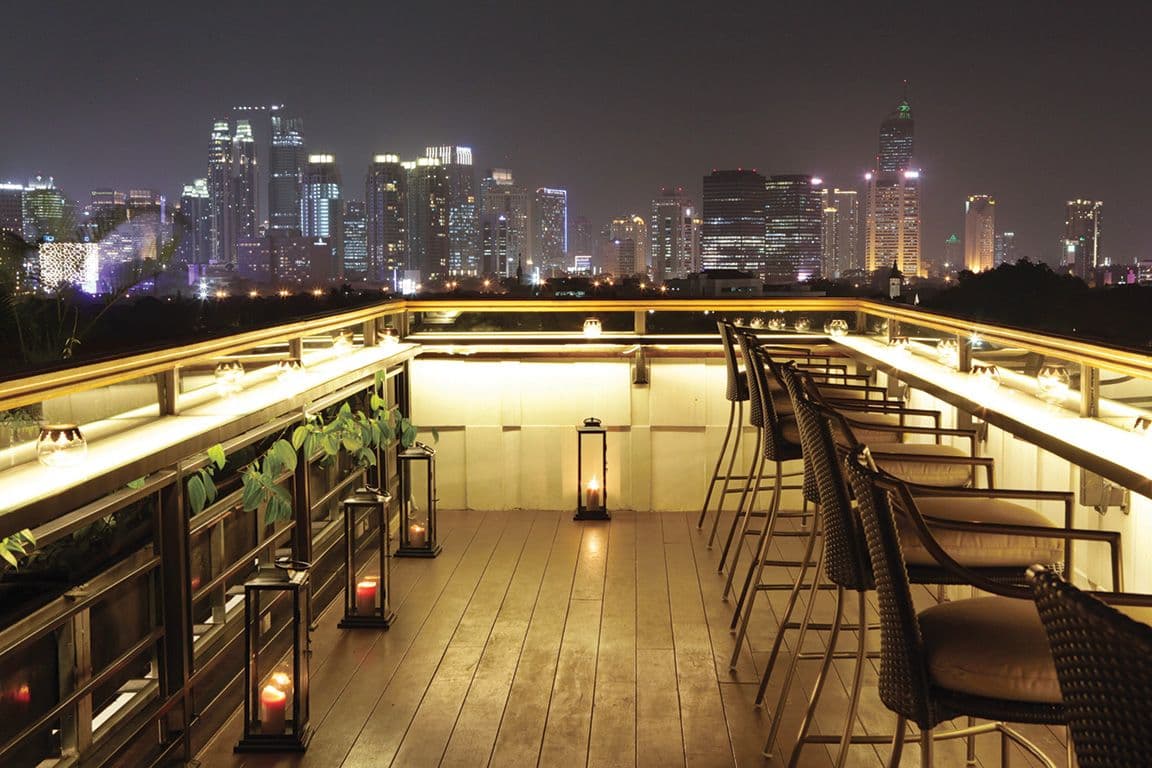 La Vue Rooftop for rooftop bars in Jakarta.