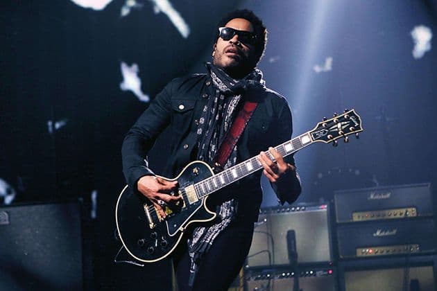 Lenny Kravitz's signature on-stage look