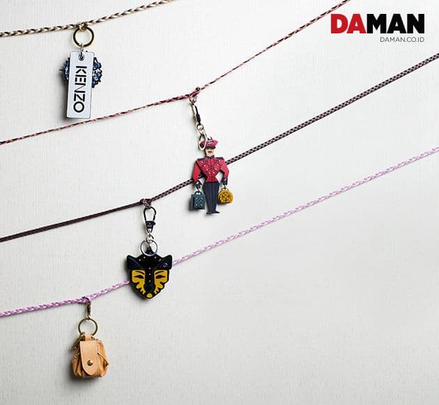 4 BAG CHARMS TO BAG FROM KENZO, GIVENCHY