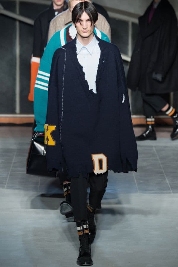 The runway finale of Raf Simons