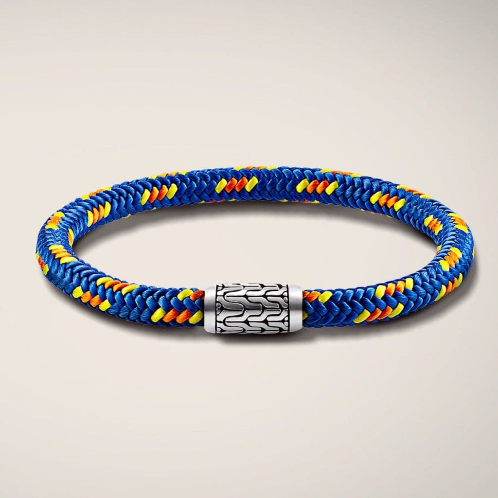 John Hardy station bracelet on multicolor sailing chord