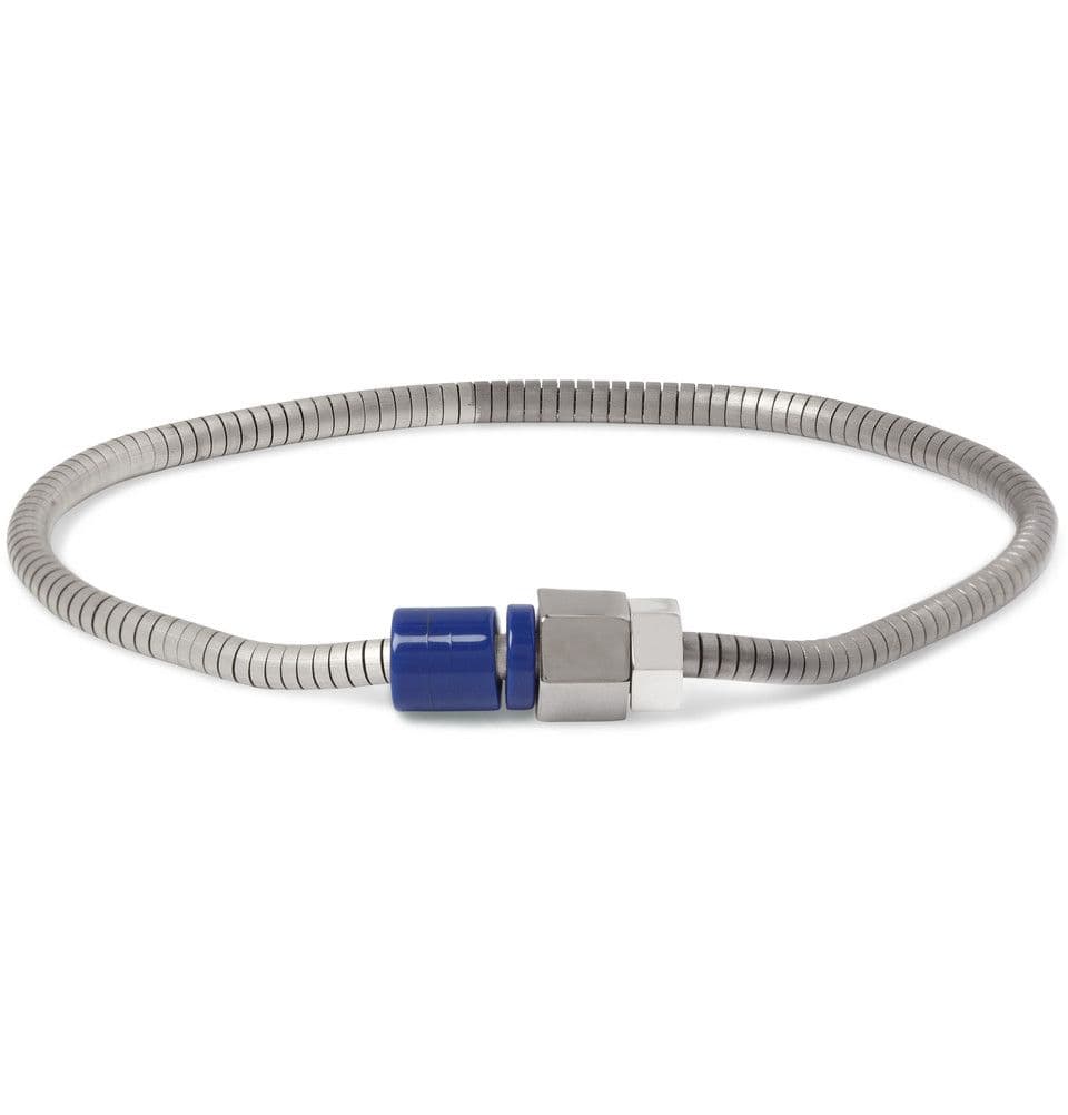 Lanvin metal and bead bracelet