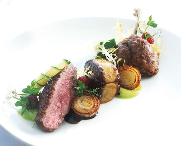 ilLido-Spring-2015-ROAST-DUCK-WITH-FOIE-GRAS,-TROMBETTA-ZUCCHINI-AND-CIPOLLOTTI