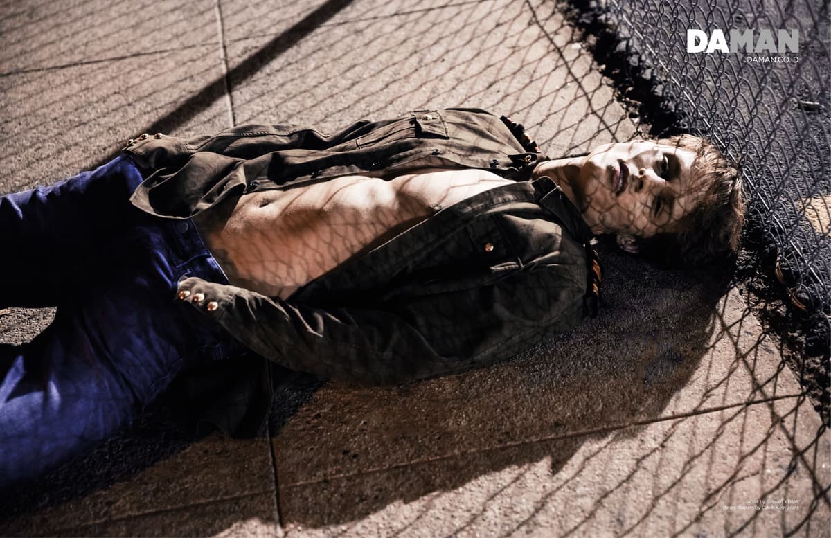 Andrew Raymond Thomas in Balmain x H&M and Calvin Klein Jeans