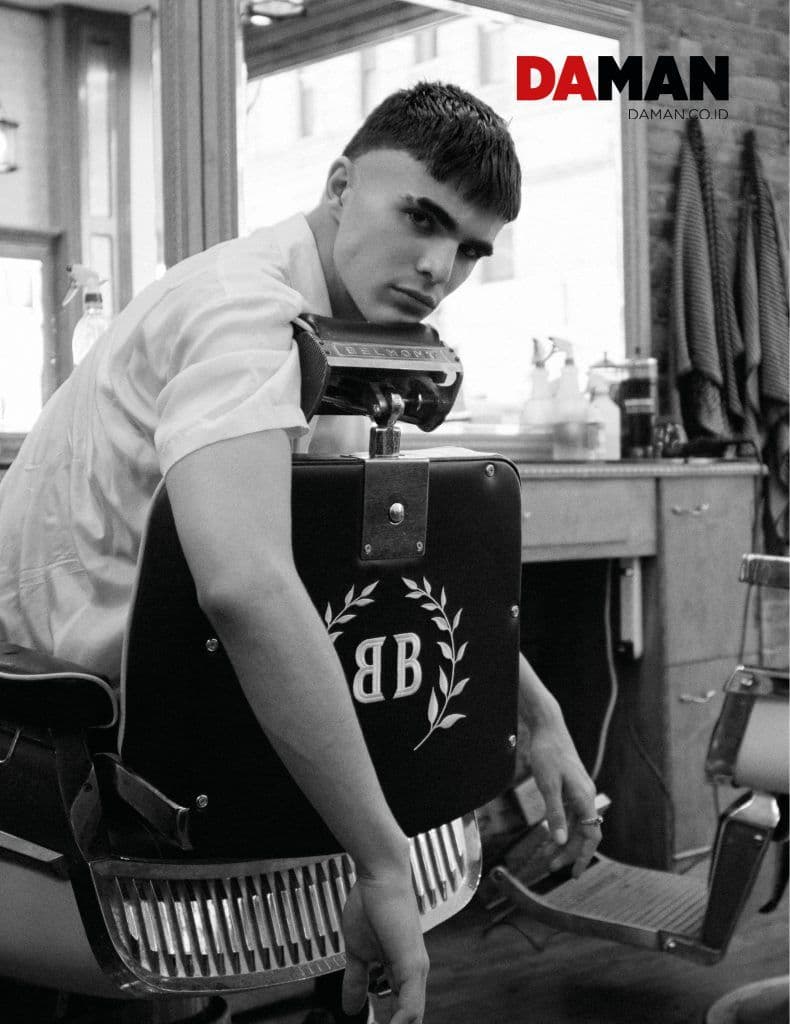 A Cut Above DA MAN fashion spread by Peter Ash Lee with Diego Villareal in Duckie Brown Nikolai Rose