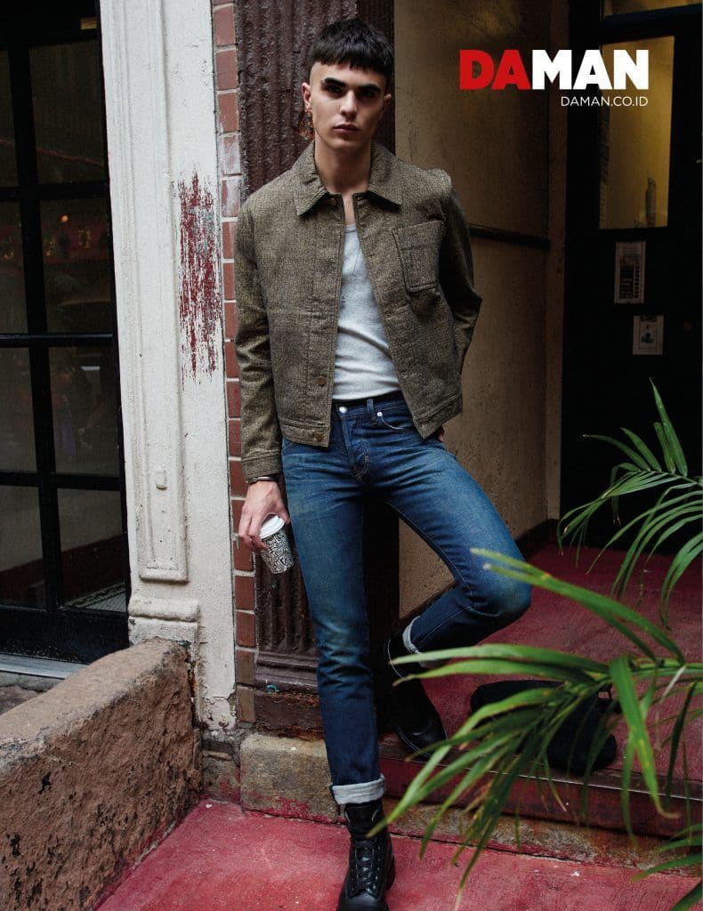 A Cut Above DA MAN fashion spread by Peter Ash Lee with Diego Villareal in Louis Vuitton American Apparel Tom Ford Cast of Vices Cerruti 1881 Paris_FPS_