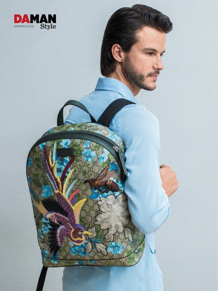 DA MAN STYLE SS 2016 GUCCI XL HH FLORAL PRINT BACKPACK