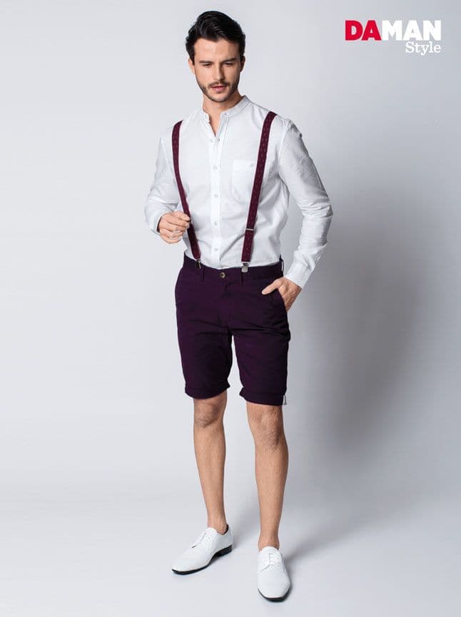 How to wear Mandarin Collar Shirt for Men-3-2
