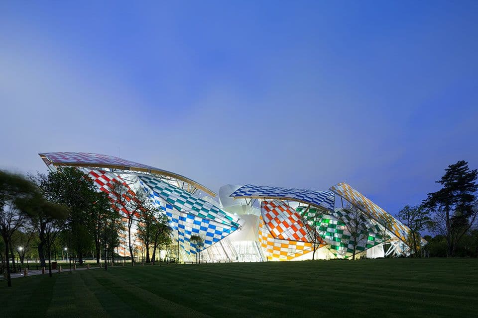 fondation louis vuitton gets a rainbow makeover from daniel buren-2