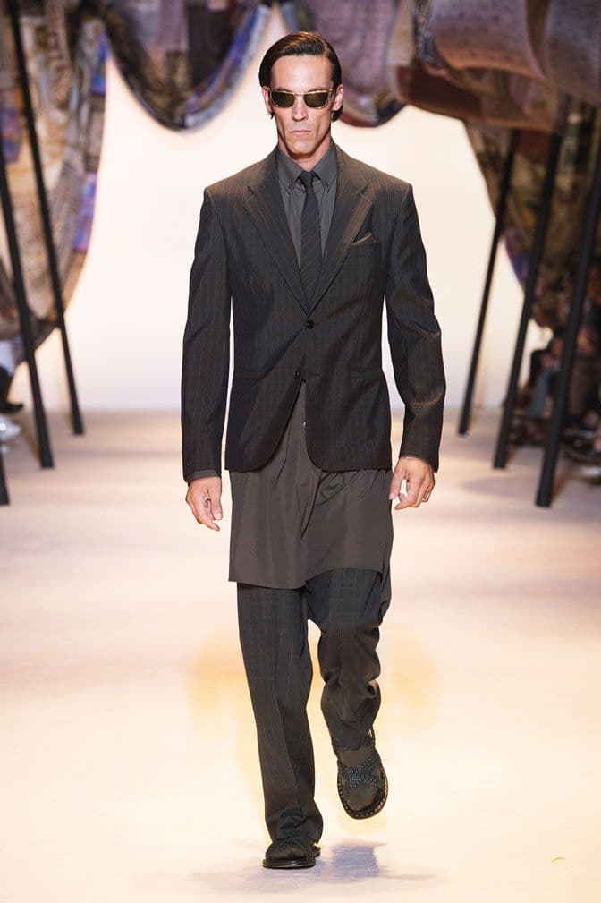 model Scott Barnhill opening the show-small