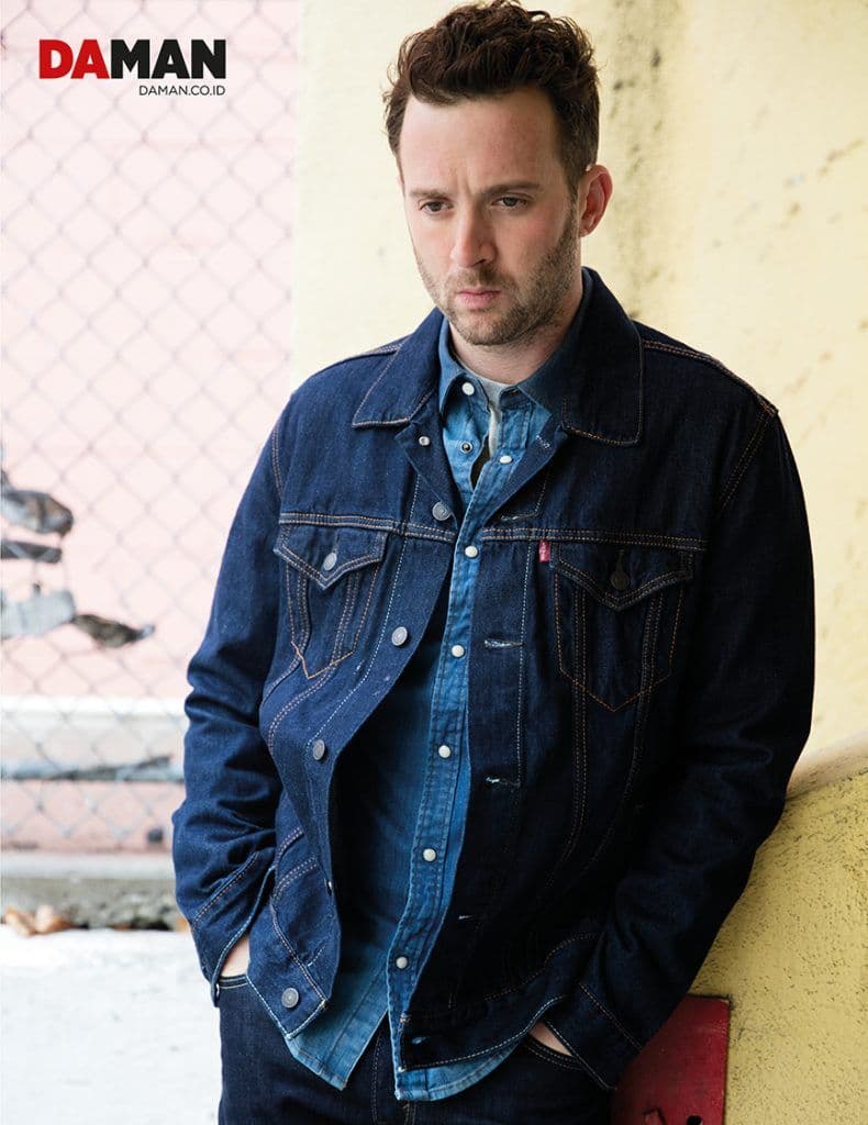 Eddie Kaye of Scorpions, American Pie fame - Denim jacket and t-shirt by g-Star raW
