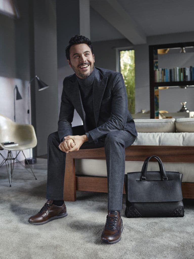 Jack Huston for Tod's Fall advertising campaign.