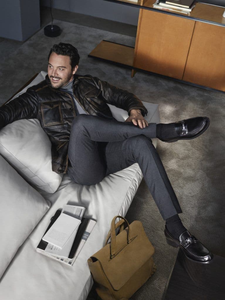 Jack Huston for Tod's Fall advertising campaign.