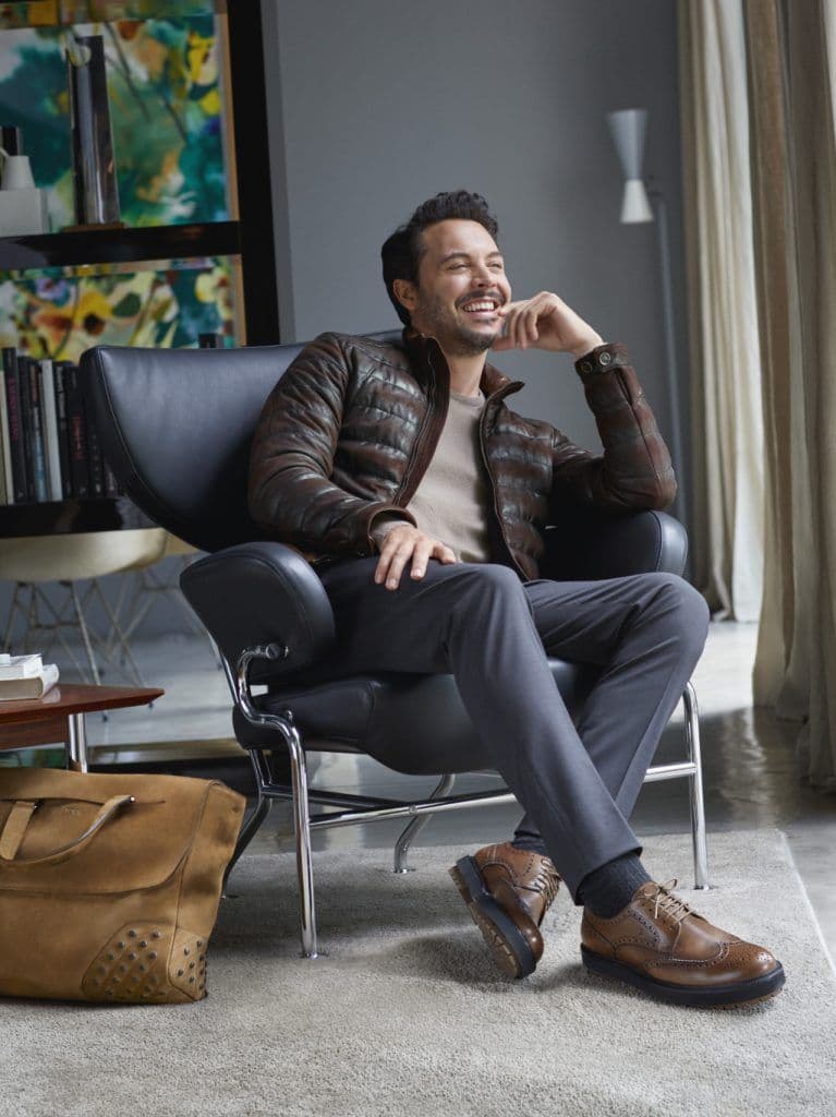 Jack Huston for Tod's Fall advertising campaign.