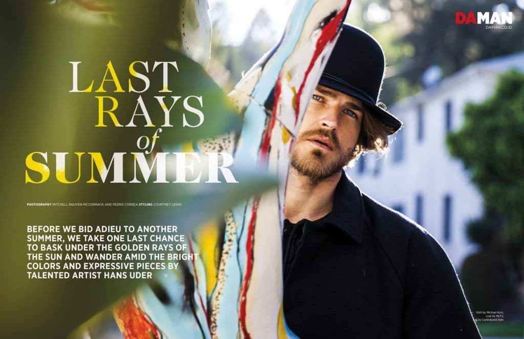 CHEYNE HANNEGAN_Opener_Shirt by Michael Kors Collection, coat by MLTV, hat by Contraband Hats