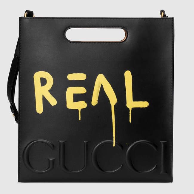 Gucci x GucciGhost Men's leather tote