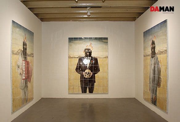 Watercolor paintings titled “New-Old Style #1, #2, #3” exhibited at this year’s ArtJog festival