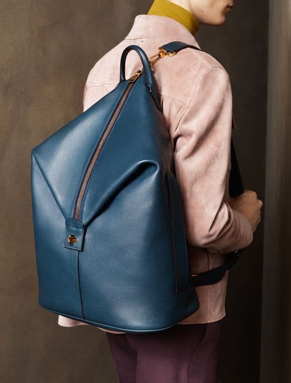 Bally’s modern interpretation of a bucket bag