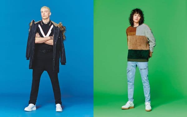Color patches and lines are apparent in the season’s collection