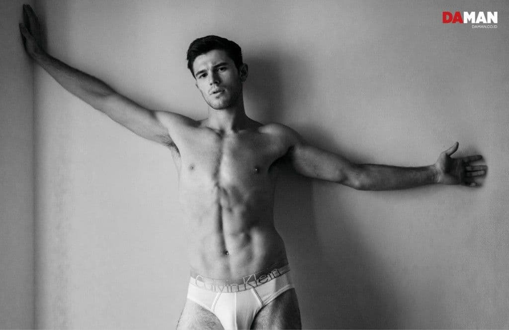 Model Jevan Williams in Briefs by Calvin Klein