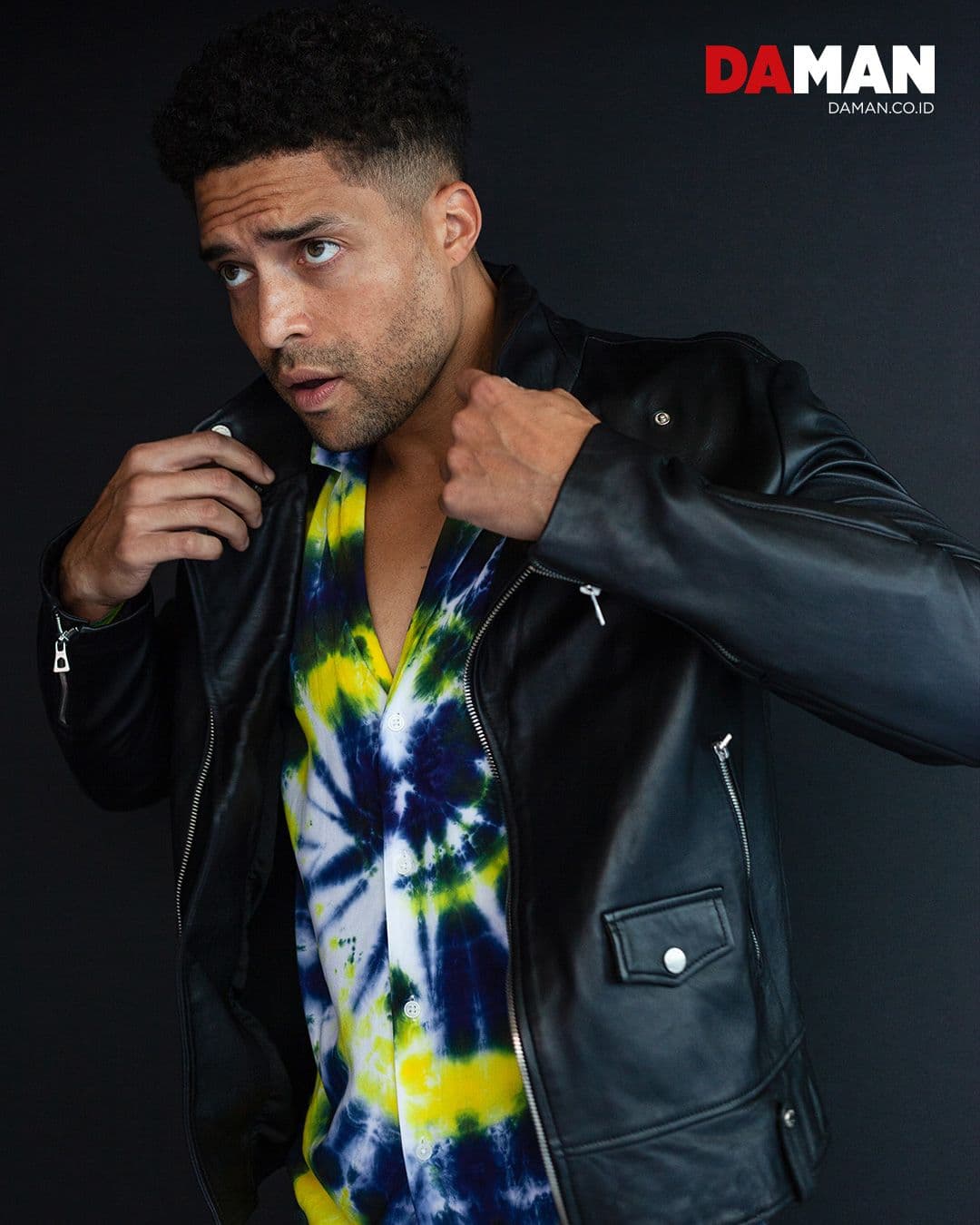 Jacket by Rudsak; shirt by Minosh; pants by Lucky Brand