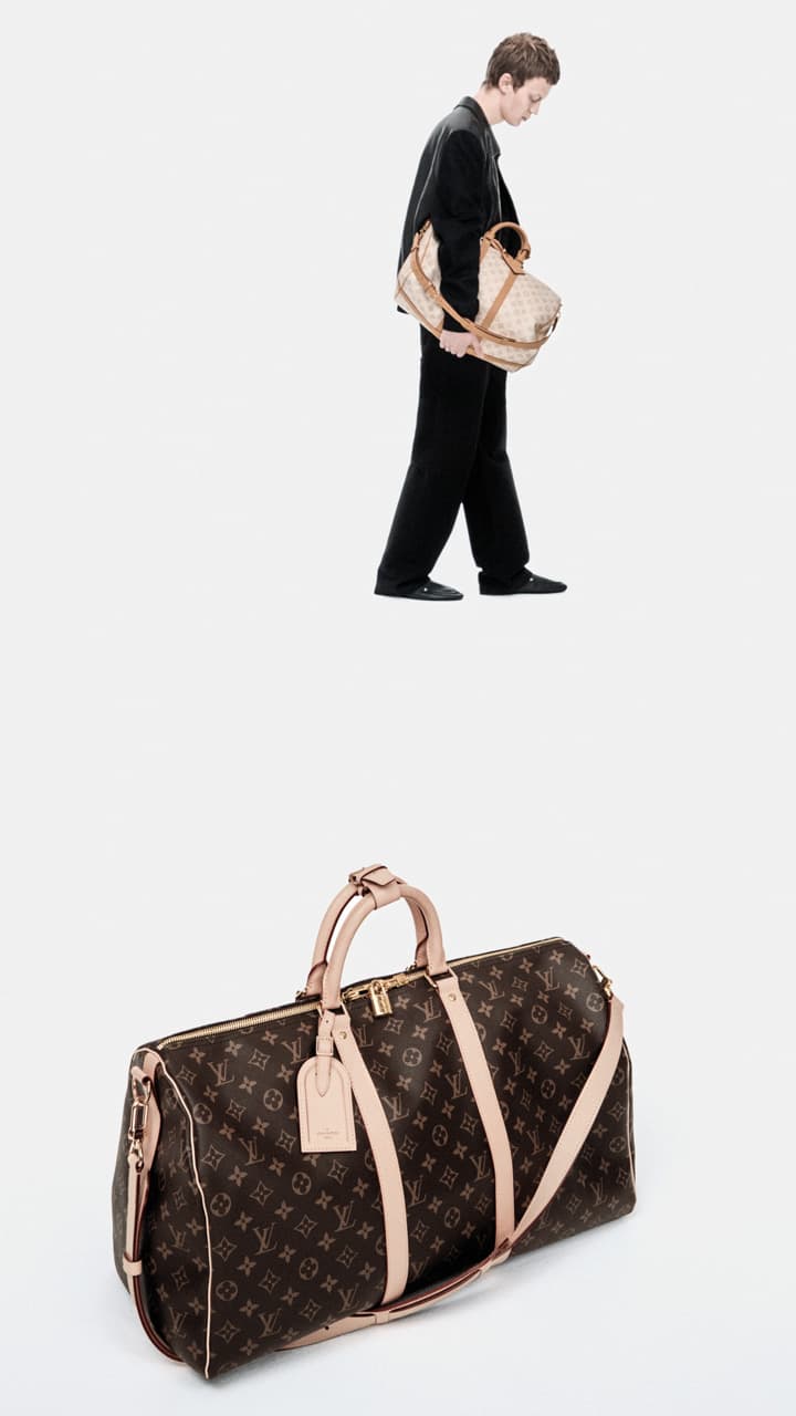 Another campaign image with a Keepall bag in the foreground