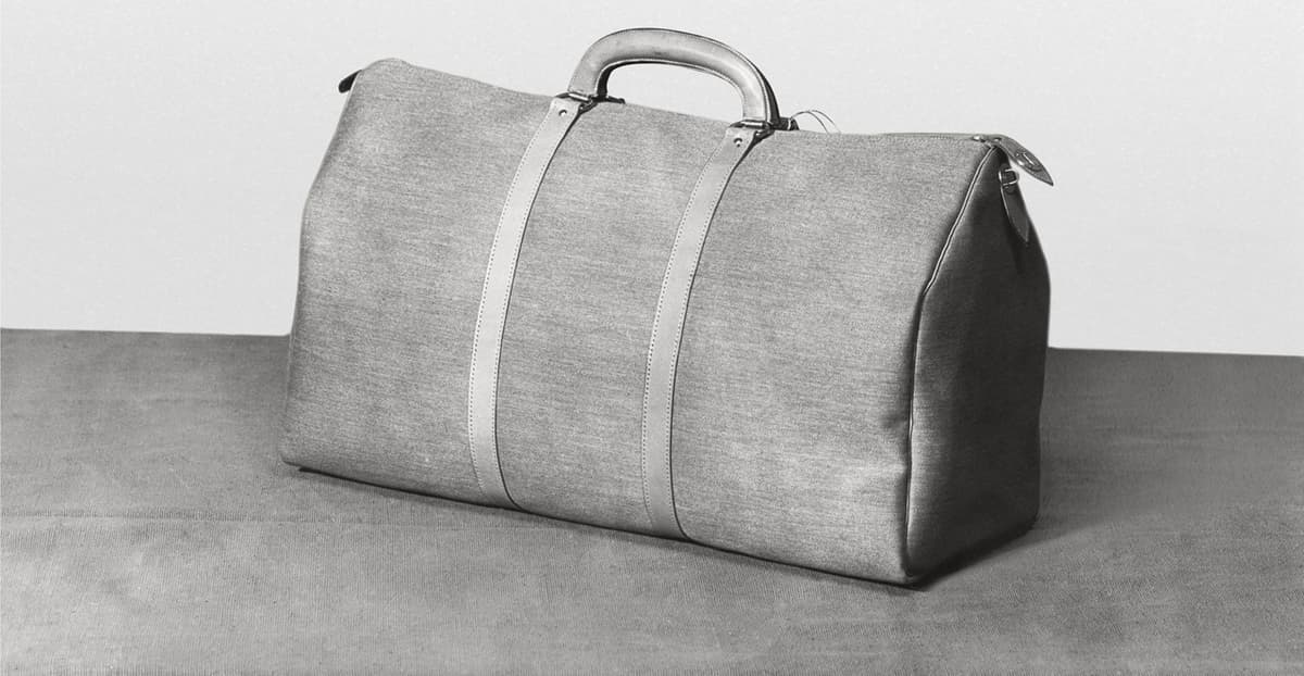 A Keepall bag in uncoated cotton canvas from the 1930s